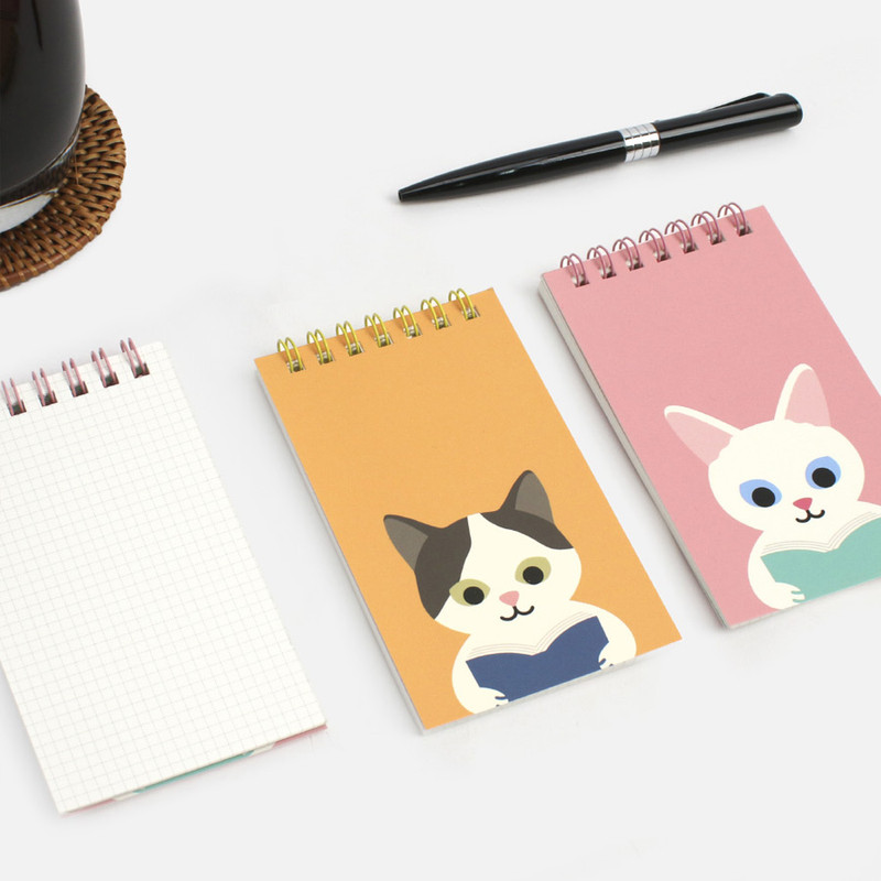 Bookfriends Reading pet wire-bound grid writing pad