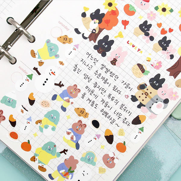 Usage example of Second Mansion Juicy bear removable sticker seal 16-24