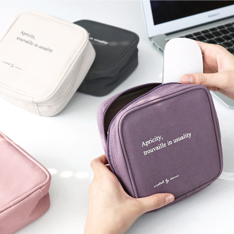 ICONIC Cottony gadget and cable organizer zipper bag pouch ICONIC Cottony gadget and cable organizer zipper bag pouch