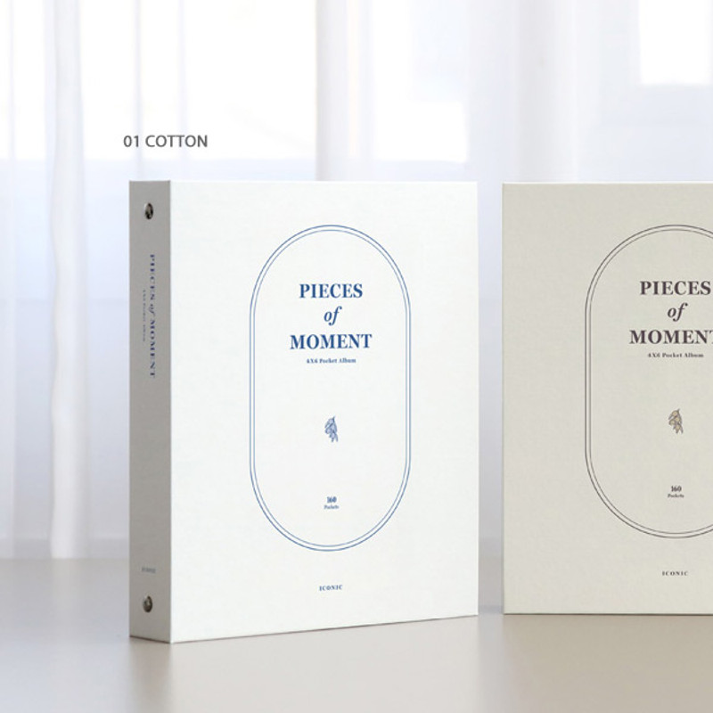 01 Cotton - ICONIC Pieces of moment 4X6 slip in the pocket photo album 01 Cotton - ICONIC Pieces of moment 4X6 slip in the pocket photo album