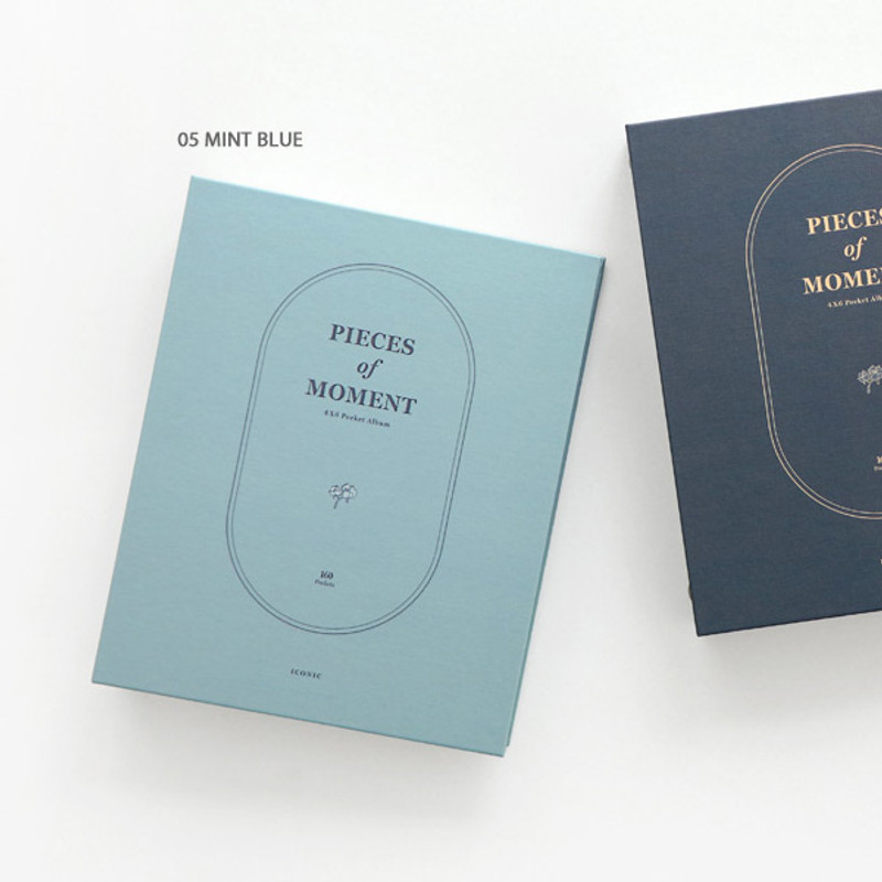 05 Mint Blue - ICONIC Pieces of moment 4X6 slip in the pocket photo album 05 Mint Blue - ICONIC Pieces of moment 4X6 slip in the pocket photo album