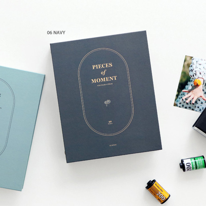 06 Navy - ICONIC Pieces of moment 4X6 slip in the pocket photo album 06 Navy - ICONIC Pieces of moment 4X6 slip in the pocket photo album