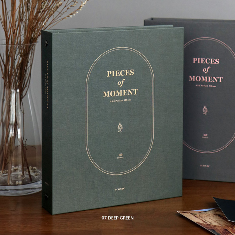 07 Deep Green - ICONIC Pieces of moment 4X6 slip in the pocket photo album 07 Deep Green - ICONIC Pieces of moment 4X6 slip in the pocket photo album