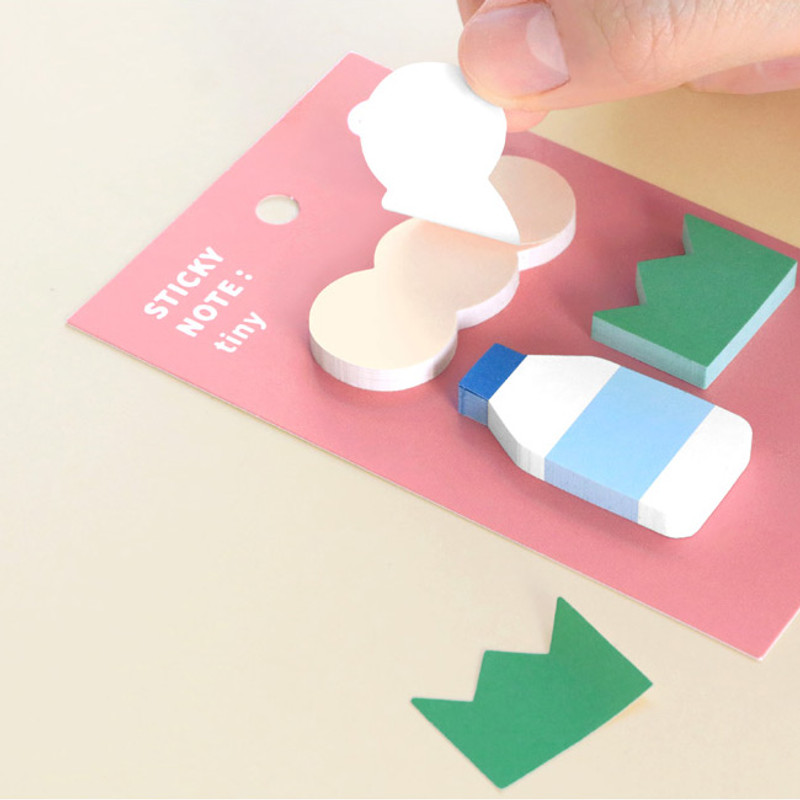 01 Milk - ICONIC Tiny sticky memo bookmark notepad set