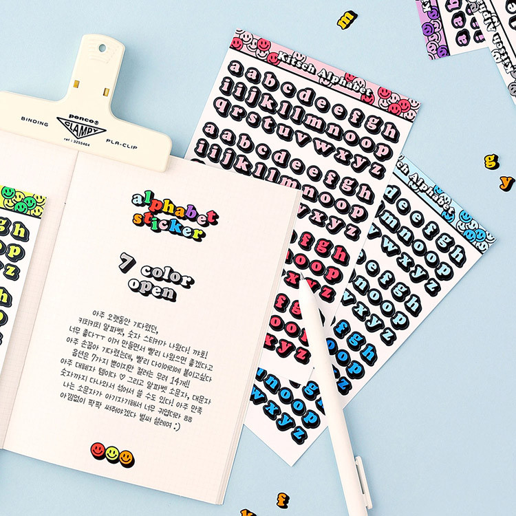Usage example - Wanna This Kitsch kitsch lower case Alphabet sticker