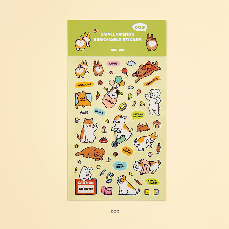 Dog - Ardium Cat and Dog small friends removable sticker