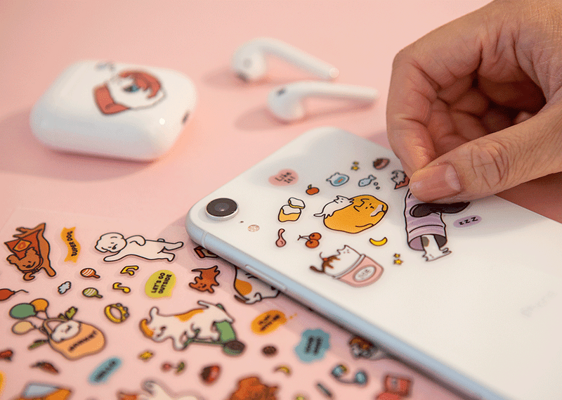 Removable - Ardium Cat and Dog small friends removable sticker