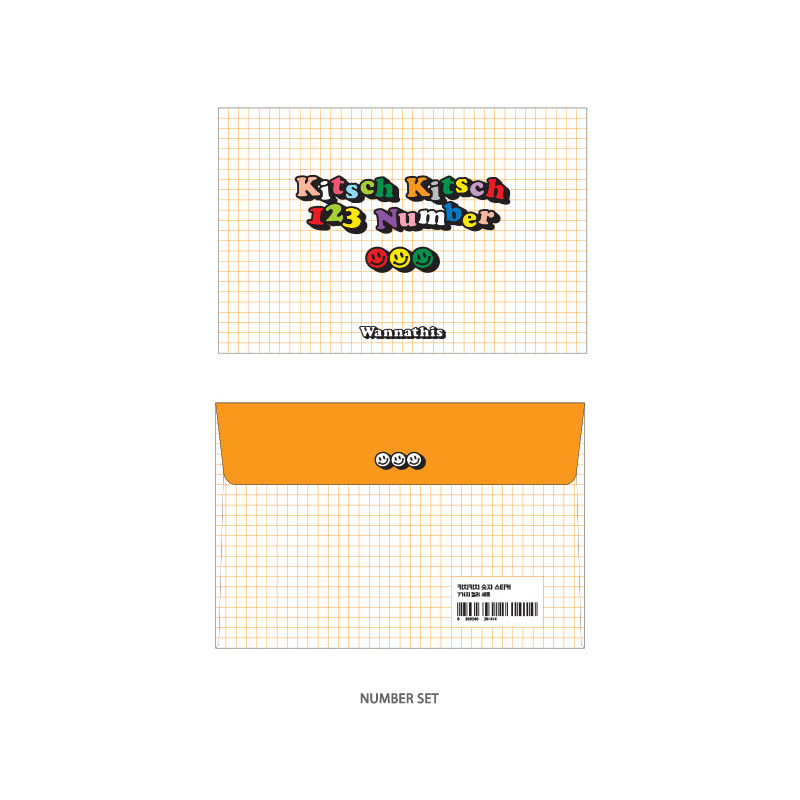 Number - Wanna This Kitsch kitsch Alphabet and Number sticker set