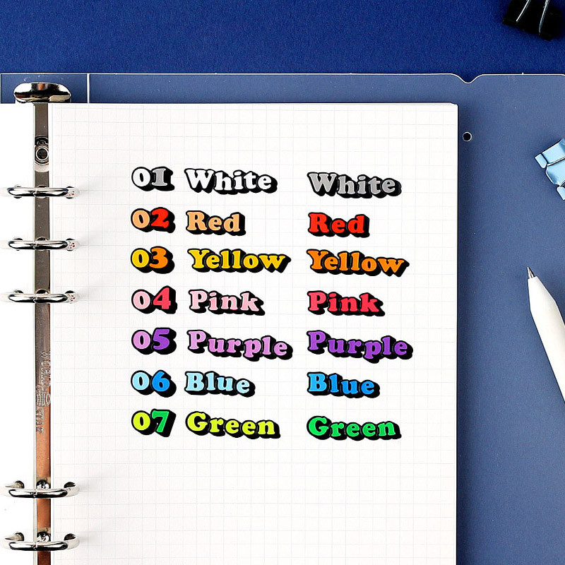 Color - Wanna This Kitsch Kitsch Alphabet And Number Sticker Set