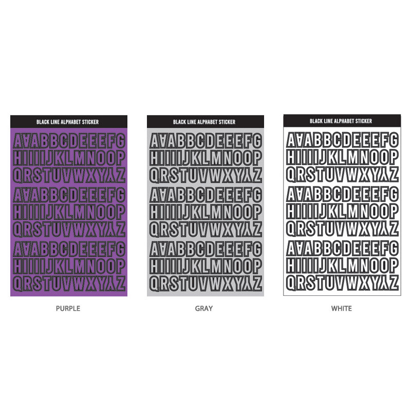 Alphabet set - Wanna This Blackline Alphabet and Number sticker set Alphabet set - Wanna This Blackline Alphabet and Number sticker set