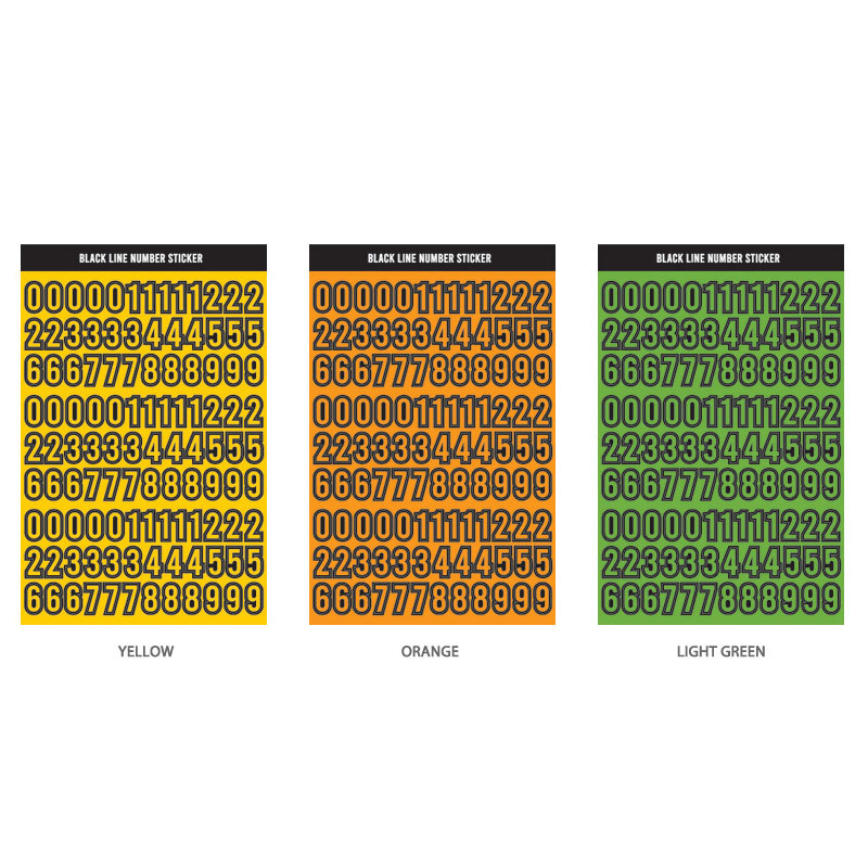 Number Set - Wanna This Blackline Alphabet And Number Sticker Set