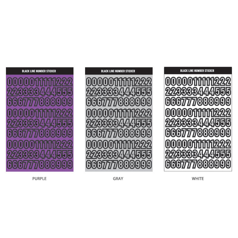 Number Set - Wanna This Blackline Alphabet And Number Sticker Set