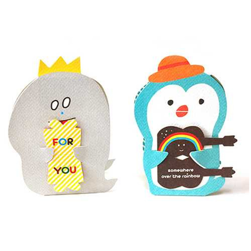 Jam studio Stand up cute animal message card with envelope Jam studio Stand up cute animal message card with envelope