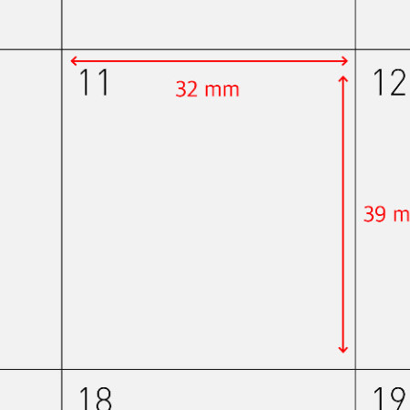 Large grid - Ardium 2021 dated monthly planner scheduler