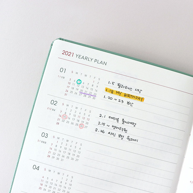 Yearly plan - Indigo 2021 Prism dated monthly planner notebook