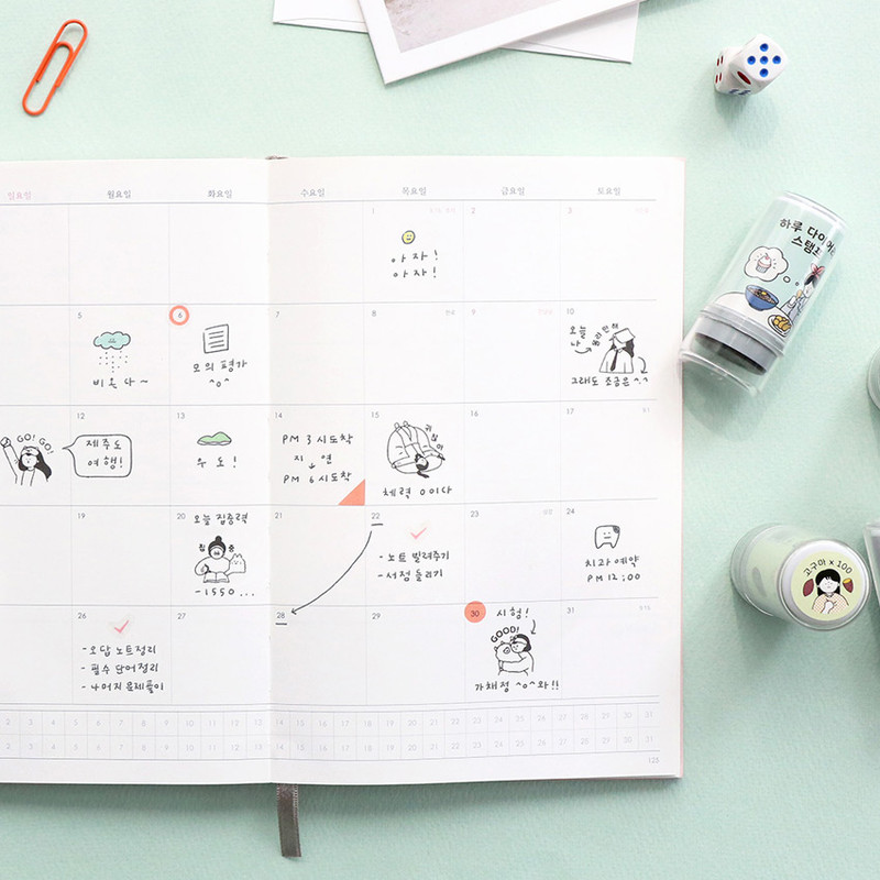 Usage example - ICONIC Haru self inking stamp Usage example - ICONIC Haru self inking stamp