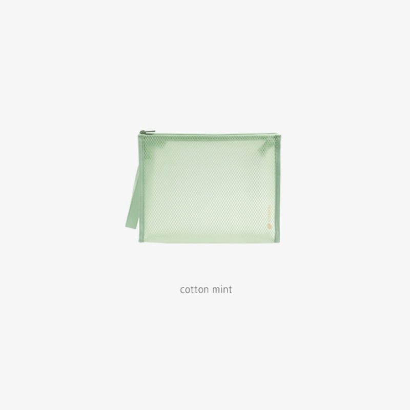 cotton mint - Byfulldesign Travelus medium coated mesh pouch ver3 cotton mint - Byfulldesign Travelus medium coated mesh pouch ver3