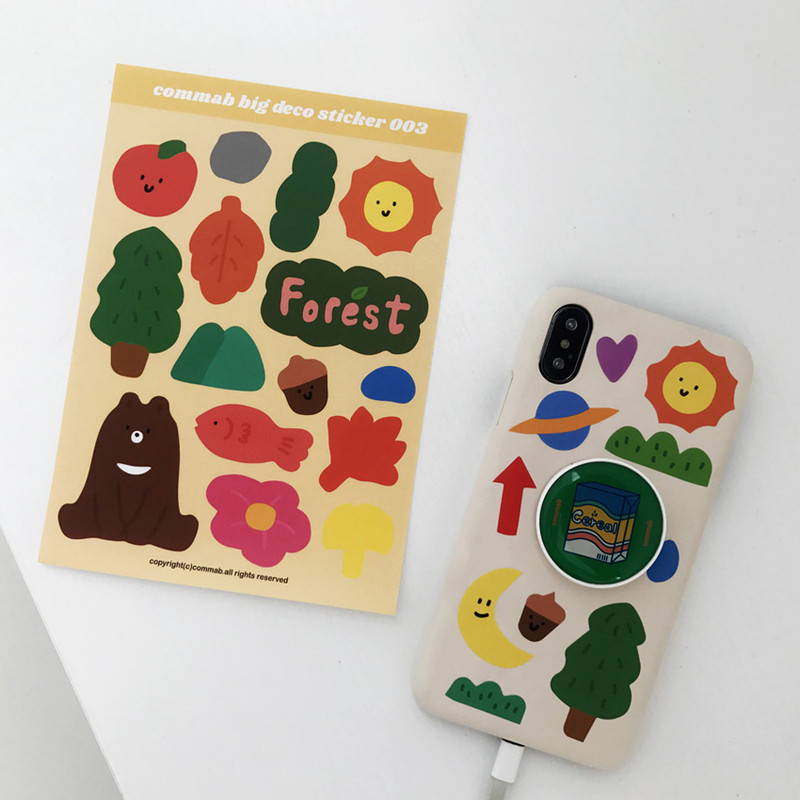Usage example - Design comma-B Big deco paper sticker