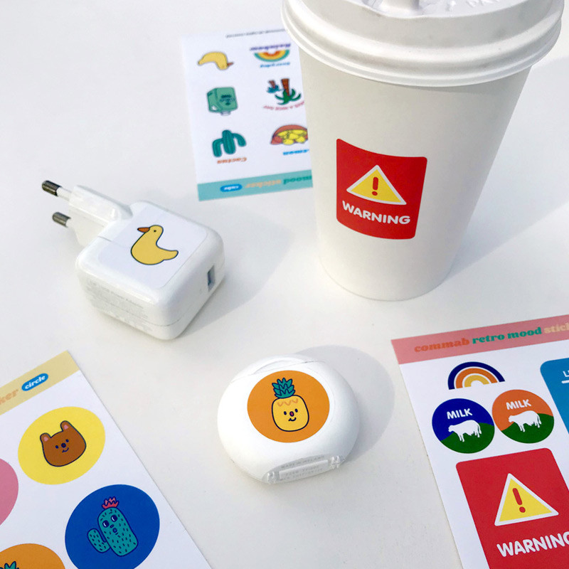 Usage example - Design-comma-B-Retro-mood-paper-sticker- Usage example - Design-comma-B-Retro-mood-paper-sticker-