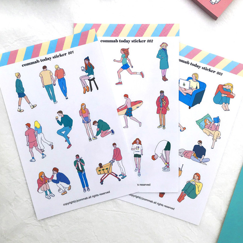 Design comma-B Today illustration paper sticker Design comma-B Today illustration paper sticker