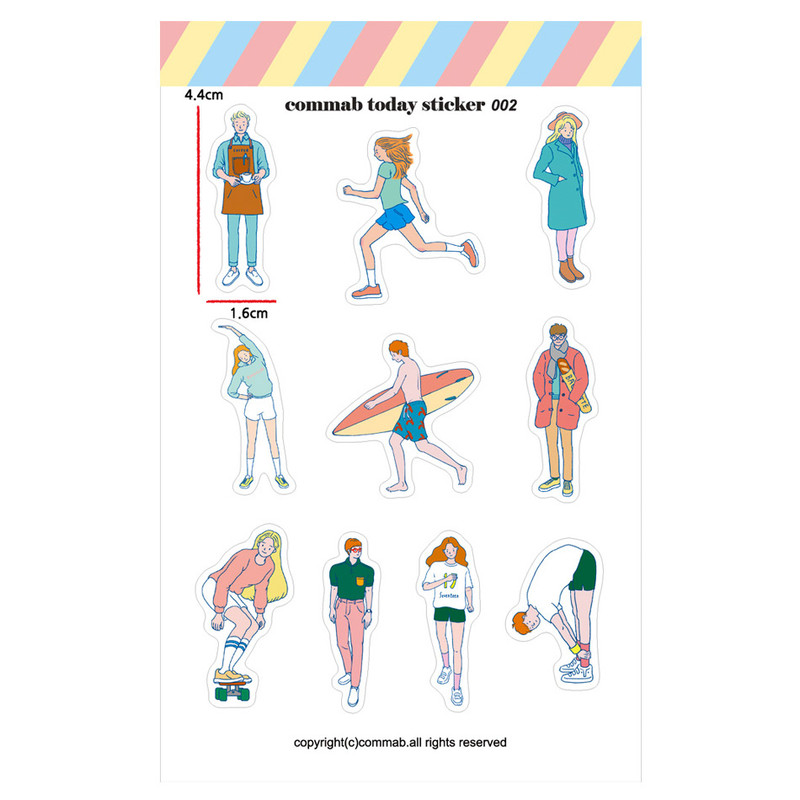 002 - Design comma-B Today illustration paper sticker 002 - Design comma-B Today illustration paper sticker