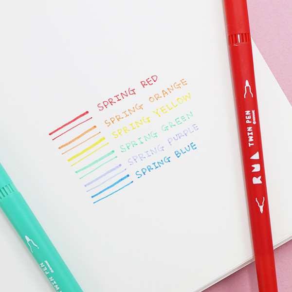 Spring - ROMANE Four seasons double ended color pen set