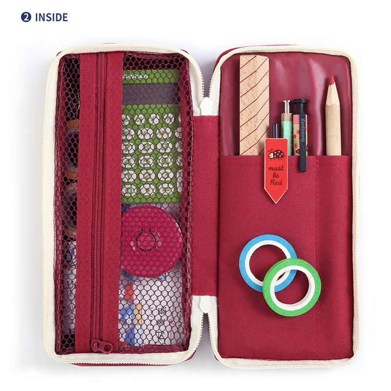 Main compartment - Monopoly Mellow M-pocket zipper pencil case pouch ver2 Main compartment - Monopoly Mellow M-pocket zipper pencil case pouch ver2