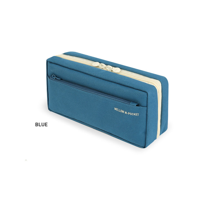 Blue - Monopoly Mellow M-pocket zipper pencil case pouch ver2 Blue - Monopoly Mellow M-pocket zipper pencil case pouch ver2