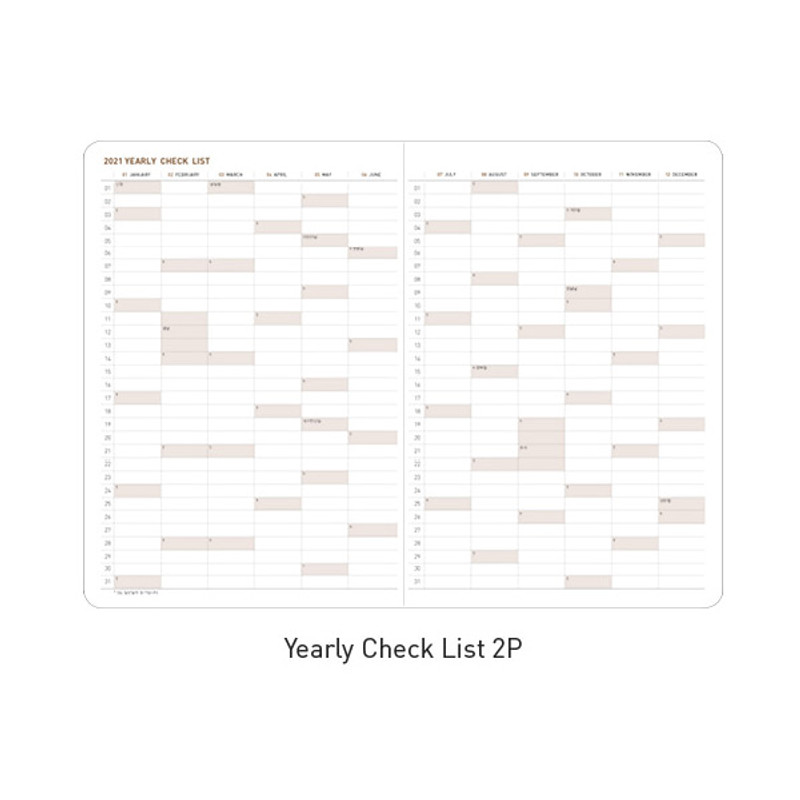 Yearly check list - Ardium 2021 large dated monthly planner scheduler Yearly check list - Ardium 2021 large dated monthly planner scheduler