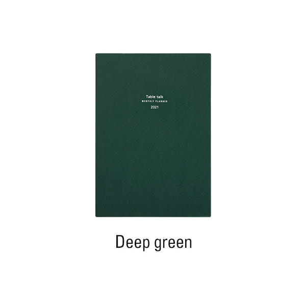 Deep green - Antenna Shop 2021 Table talk A5 dated weekly diary planner