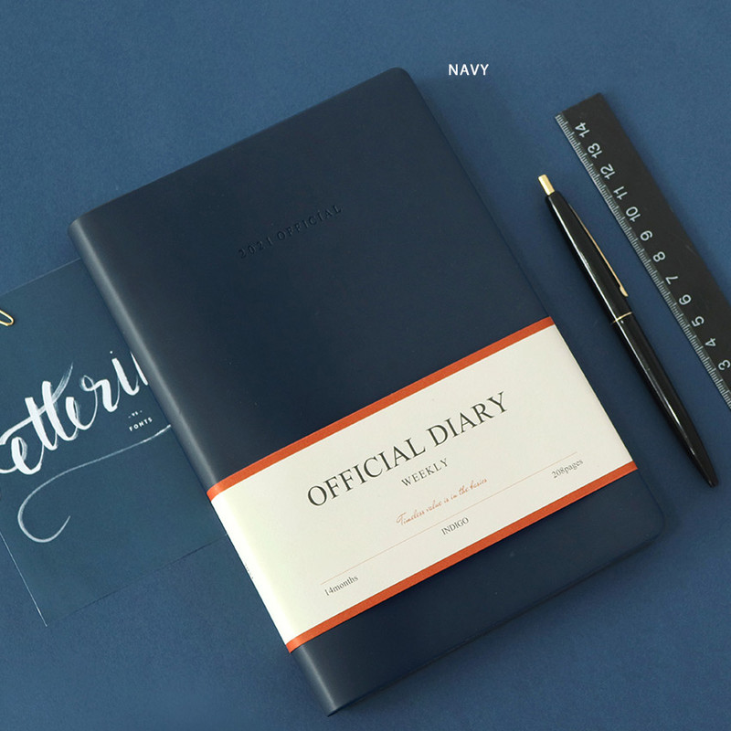 Navy - Indigo 2021 Official dated weekly diary planner 