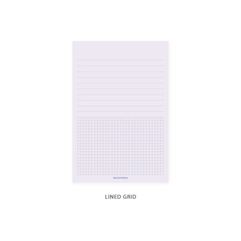 Lined Grid - Bookfriends Colored A6 memo writing pads Lined Grid - Bookfriends Colored A6 memo writing pads