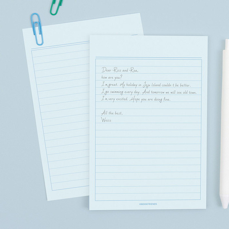 Lined - Bookfriends Colored A6 memo writing pads Lined - Bookfriends Colored A6 memo writing pads