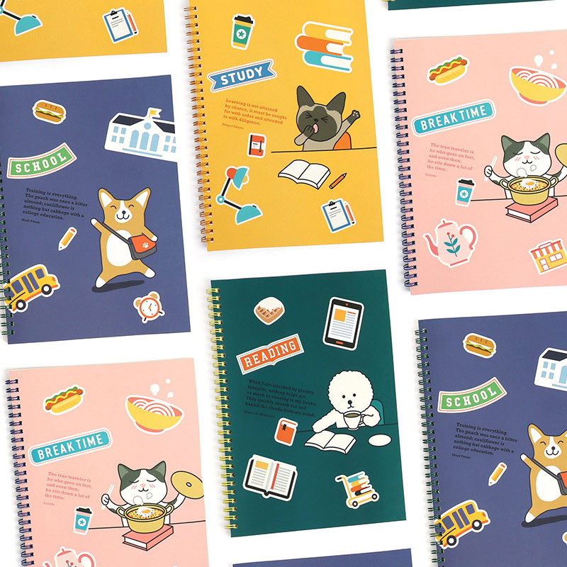 Bookfriends Reading pet wire bound blank notebook Bookfriends Reading pet wire bound blank notebook