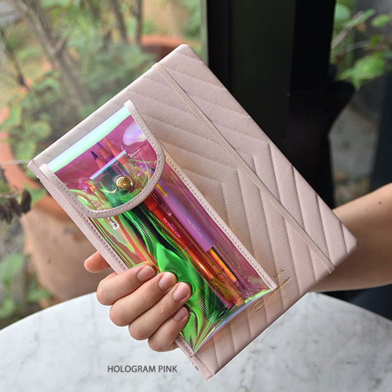Hologram Pink - Play Obje Twinkle translucent PVC pencil case pouch Hologram Pink - Play Obje Twinkle translucent PVC pencil case pouch