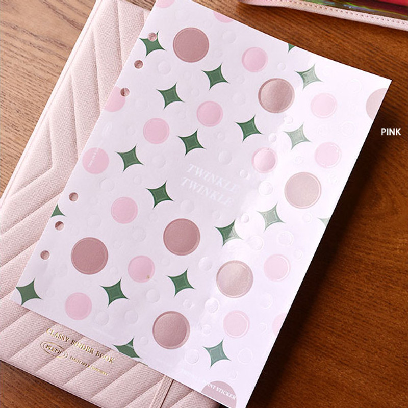 Play Obje Twinkle 6-ring translucent sticker sheet set Play Obje Twinkle 6-ring translucent sticker sheet set