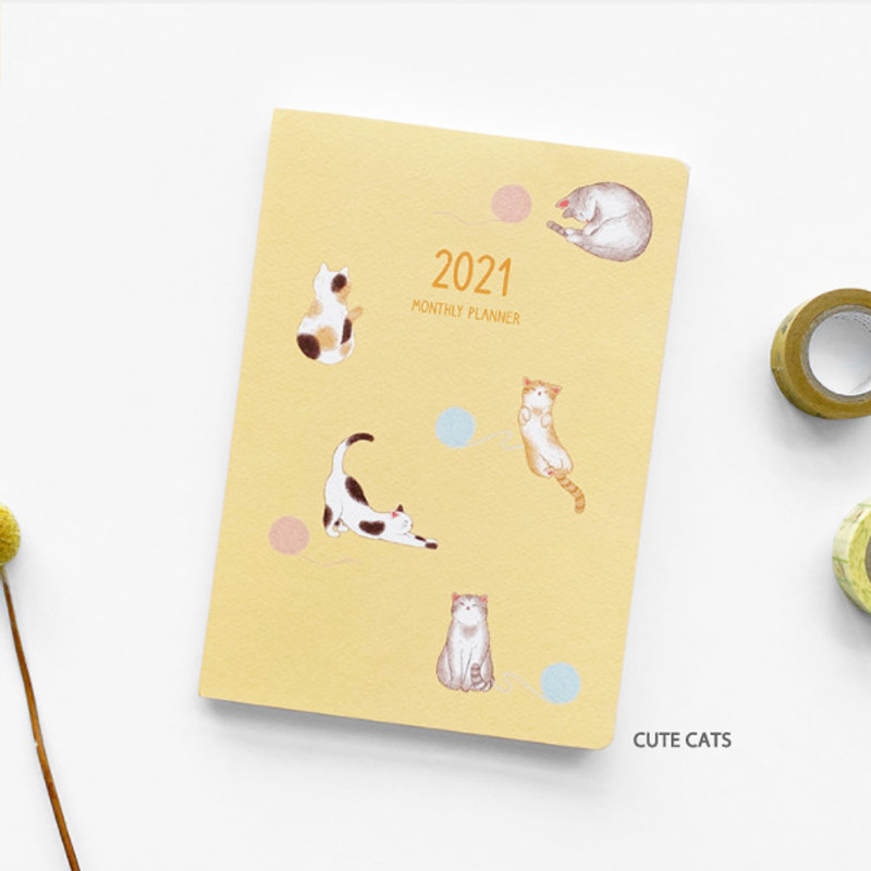 Cute Cat - O-CHECK 2021 Spring come dated monthly planner scheduler