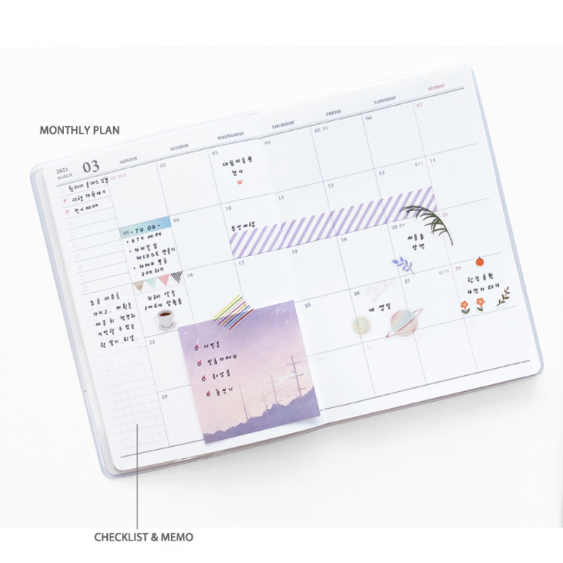 Monthly plan - O-CHECK 2021 Spring come dated monthly planner scheduler