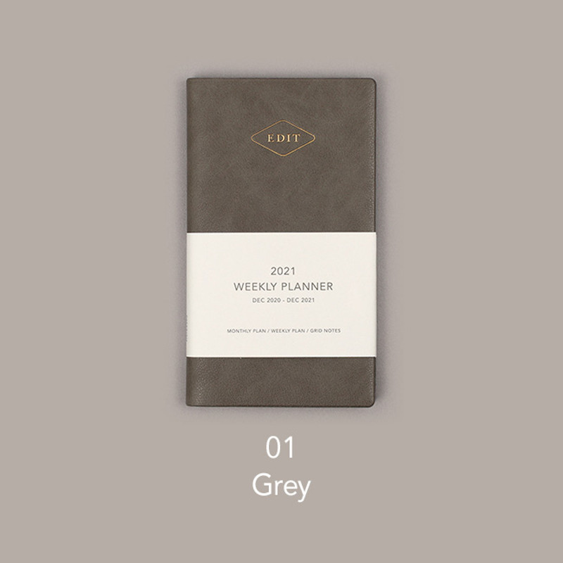 Gray - Paperian 2021 Edit small dated weekly planner Gray - Paperian 2021 Edit small dated weekly planner