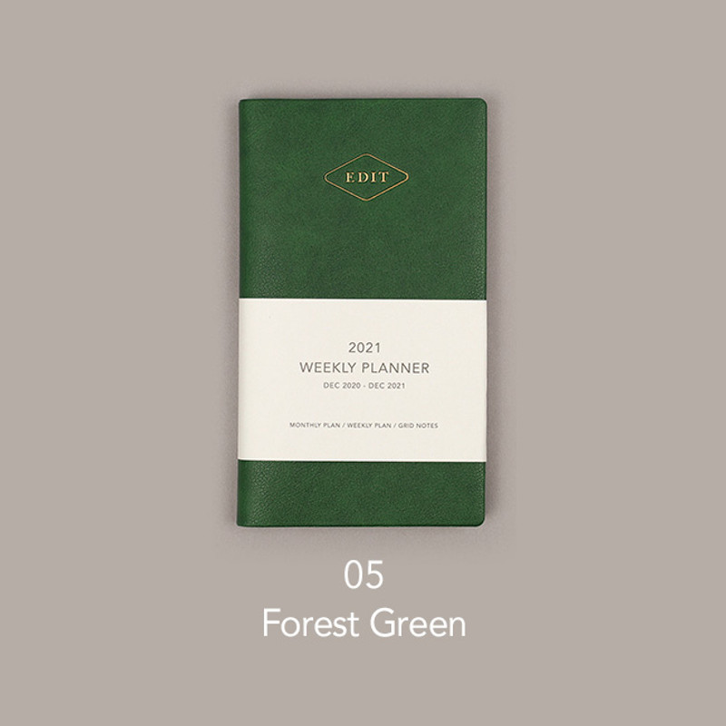 Forest green - Paperian 2021 Edit small dated weekly planner Forest green - Paperian 2021 Edit small dated weekly planner