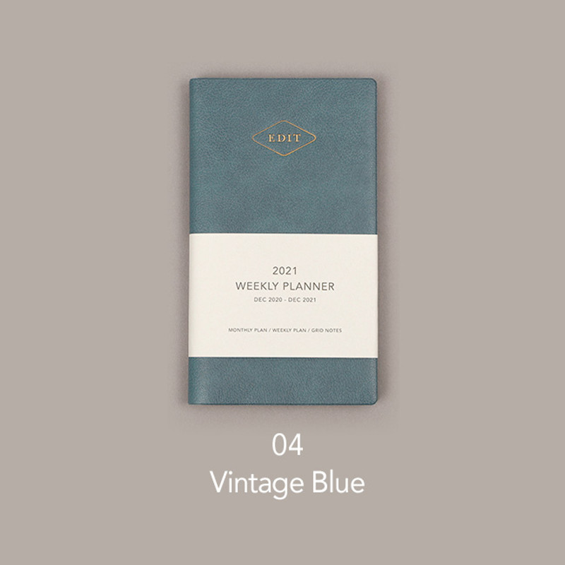 Vintage blue - Paperian 2021 Edit small dated weekly planner Vintage blue - Paperian 2021 Edit small dated weekly planner