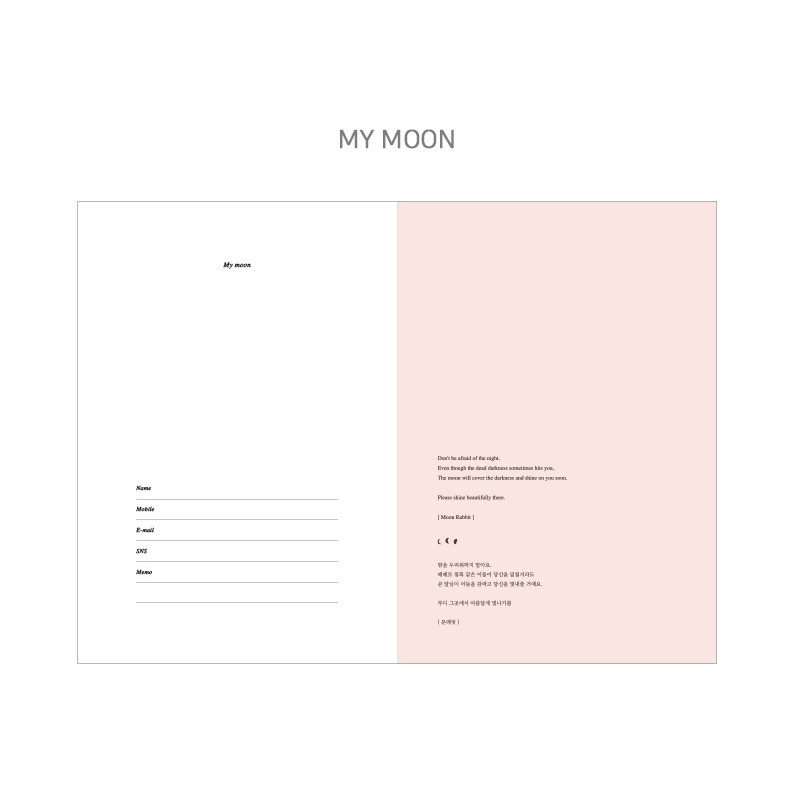 My Moon - Dash And Dot Moon special dateless weekly diary planner