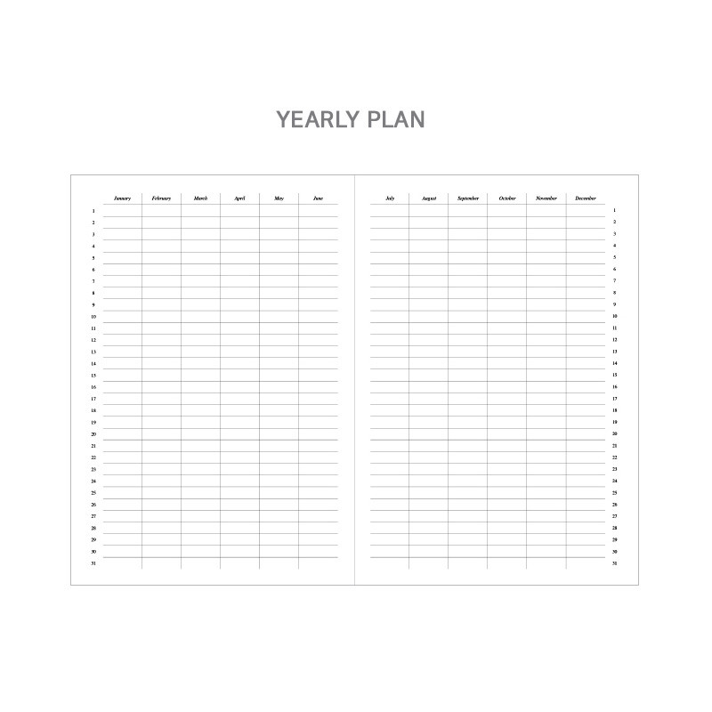 Yearly plan - Dash And Dot Moon special dateless weekly diary planner