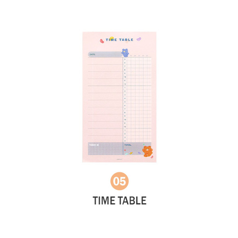 05 Time table - ICONIC Merry memo checklist planner notepads 05 Time table - ICONIC Merry memo checklist planner notepads
