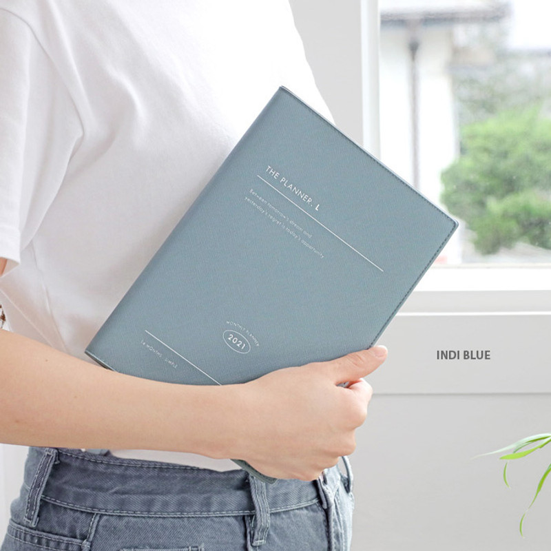 Indi blue - Iconic 2021 Simple large dated monthly planner
