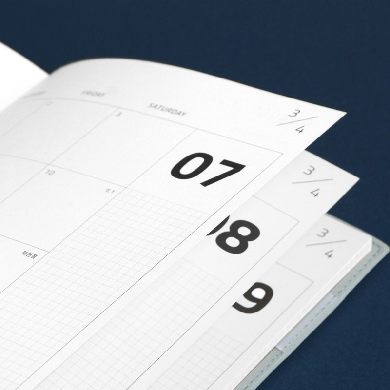 Detail of Iconic 2021 Simple large dated monthly planner