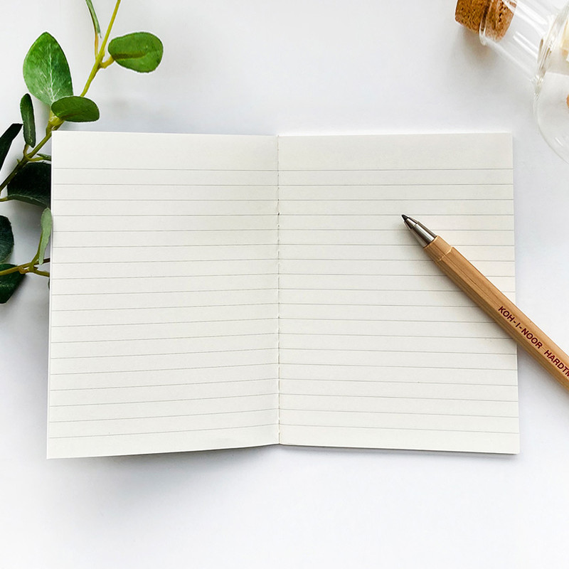 Lined notebook - O-check Le cahier khaki small lined notebook