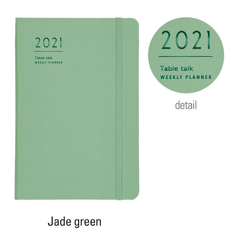 Jade green - Antenna Shop 2021 Table talk A5 dated weekly planner