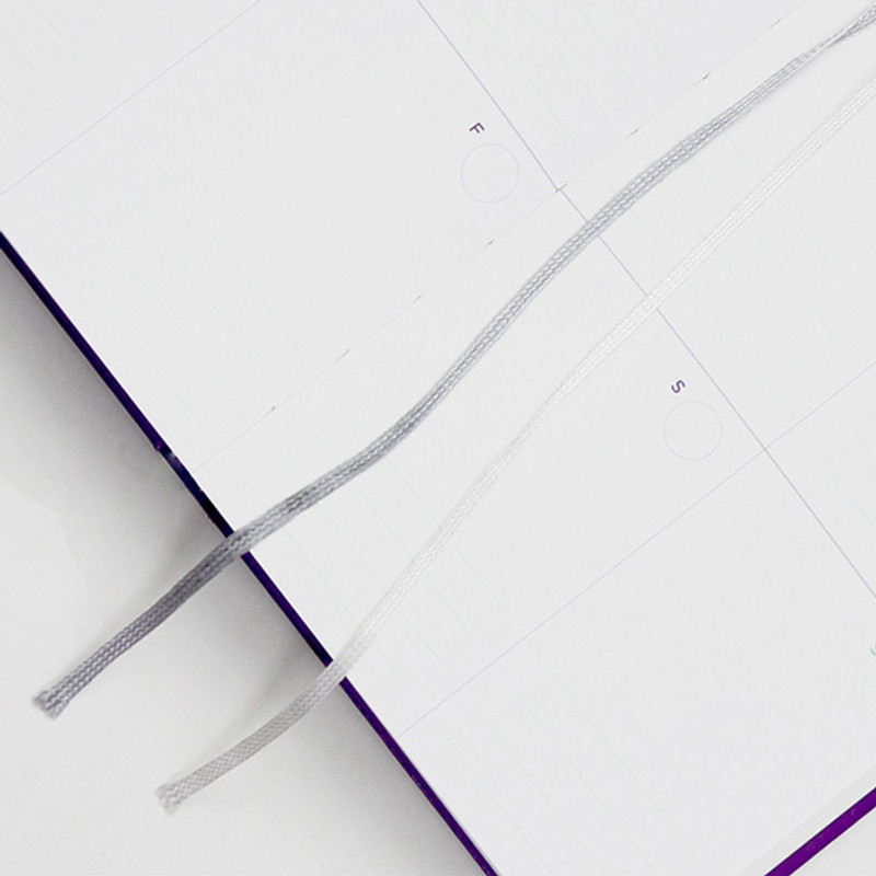 Two ribbon bookmark - GMZ Brilliant dateless weekly planner scheduler