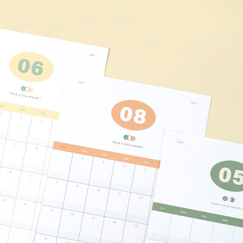 Dash And Dot 2021 Have a nice months calendar sheets